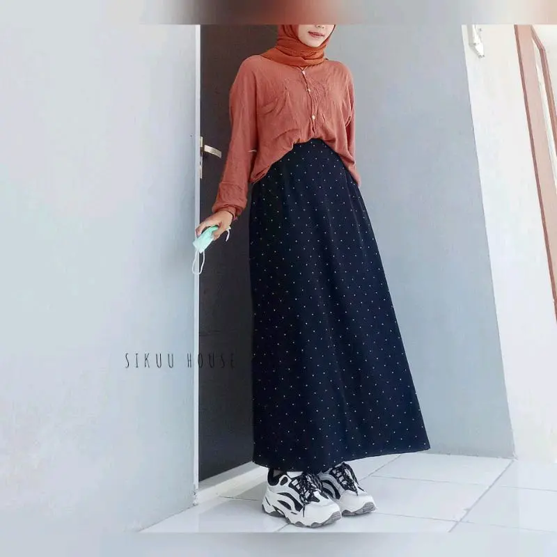 skirt polka model a line by sikuuhouse 2