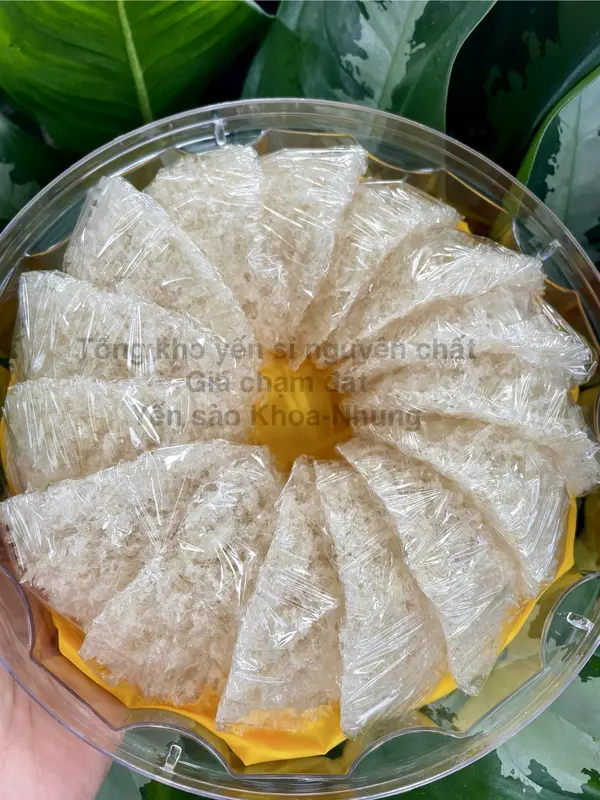 Yến Vụn Xơ Mướp Đắp Tổ Tinh Chế Nguyên Chất 100% Yến Sào Khoa Nhung Không Pha Trộn Đường Tạp Chất, Không Tẩy Trắng Food Thức Ăn Chè Sen yến sào hữu cơ 5