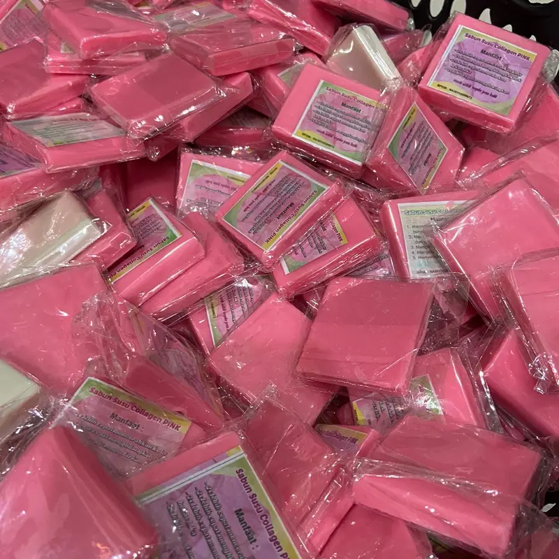 17 pcs sabun susu collagen pink dan putih mencerahkan 6