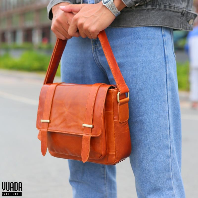  Túi Chéo Phom Ngang Vintage Da Cao Cấp DB236 Bag Đeo Vai 