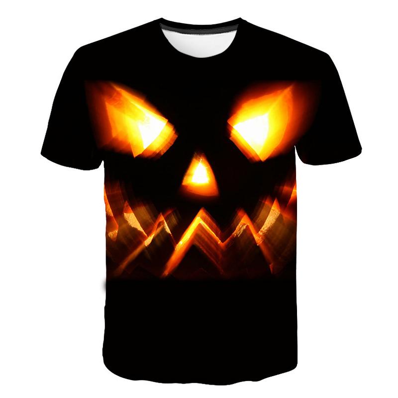 3D Printed T-Shirt Short Sleeved Top New Short Sleeved Halloween Printed Men'S Loose T-Shirt Street Trend Men'S Style  Menswear Polyester 7