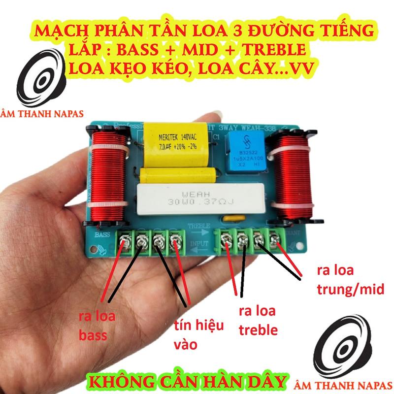 BỘ 2 CÁI MẠCH PHÂN TẦN 3 LOA - BASS + MID + TRÉP - PHÂN TẦN 3 ĐƯỜNG TIẾNG - PHÂN TẦN LOA KẸO KÉO