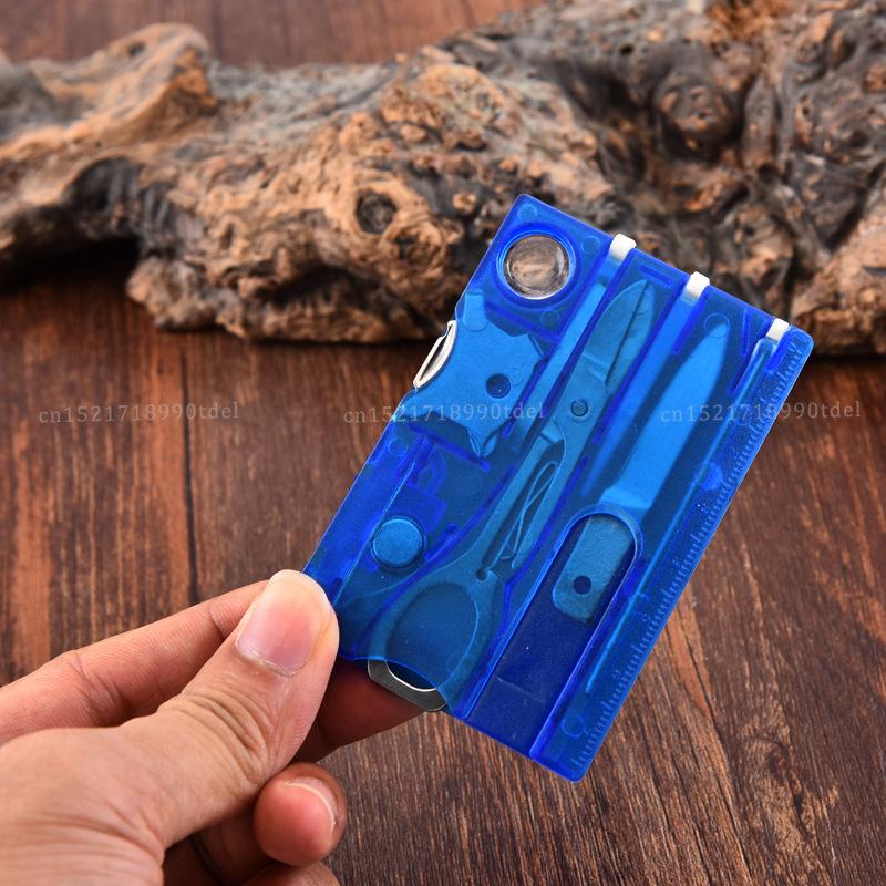 Product Introduction of 10 In 1 Pocket Credit Card Portable Multi Tools Outdoor Survival Camping Equipment 1 Box Portable Hiking Card Tools Gear 12