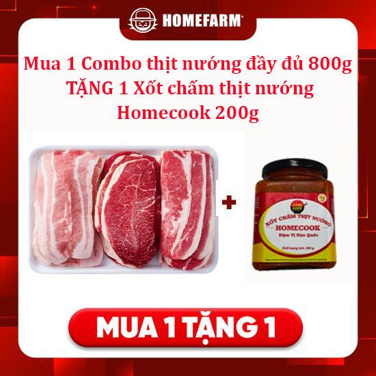 [HN/HP/HCM - Giao 2h] Combo thịt nướng đầy đủ 800g TẶNG 1 Sốt chấm thịt nướng Homecook - Giới hạn mỗi đơn chỉ một lượt tặng
