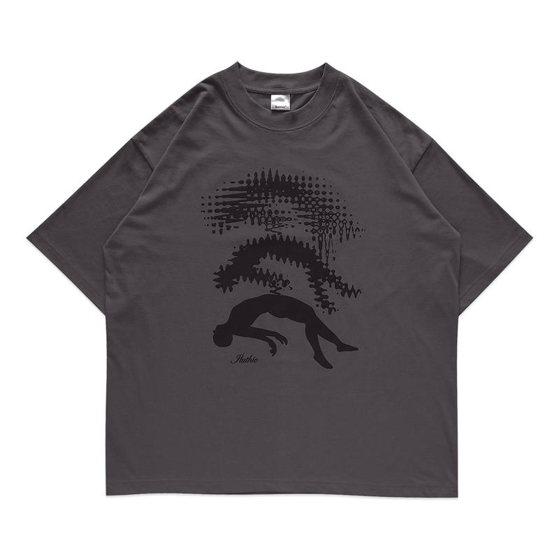 Iluthic - Oversized Tshirt 'Human Soul' Dark Grey Lengan Pendek 0