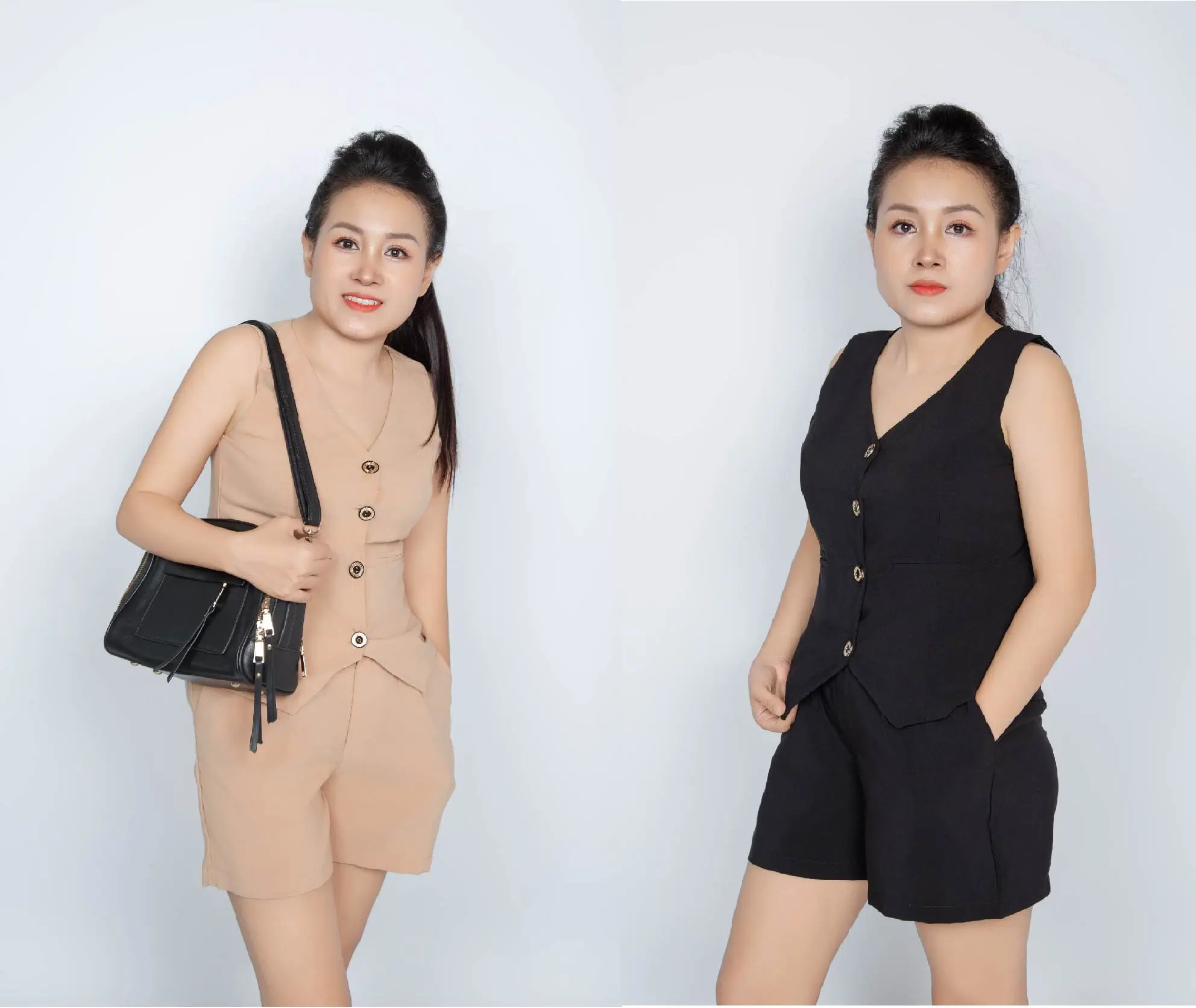 Set Gile sát nách , Quần ngắn ,Chất Vải Lụa,Túi 2 Mí ,Dáng Ngắn Cao Cấp,Kiểu Thời Trang Công Sở