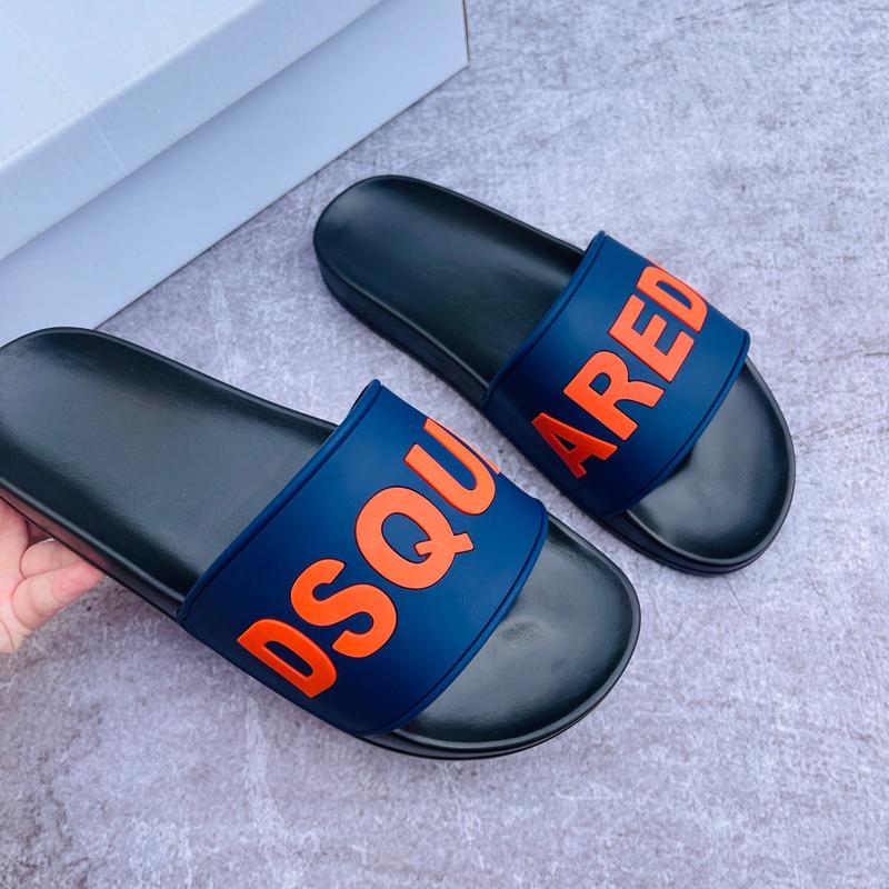 Dép DSQ màu navy 2024,Dép lê thời trang cao cấp vừa size 5 Slipper DéP 4