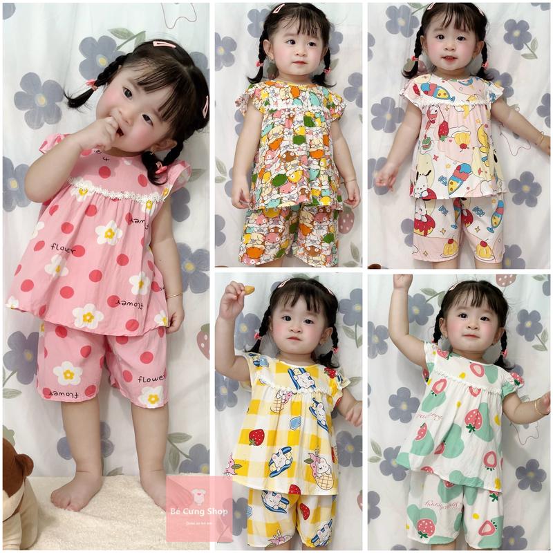 COMBO 5 bộ Quần áo Tole, lanh BÉ Gái| Size 1-16 cho bé 5-57kg | Đã trừ hao rộng