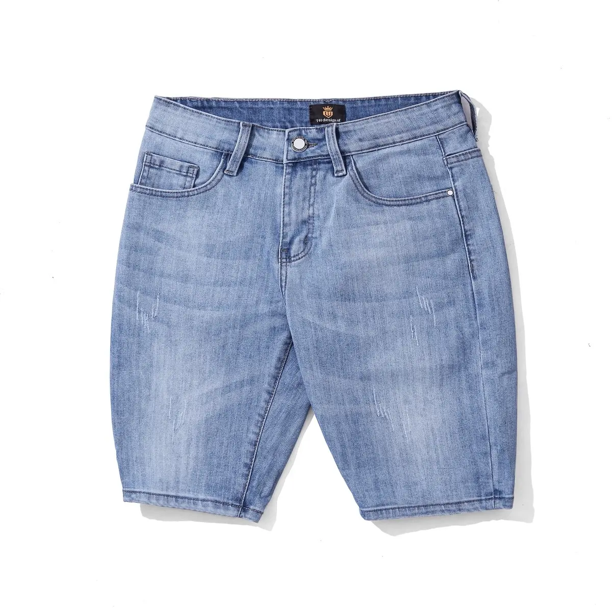 Quần short jean nam co giãn THFashion chất vải denim cao cấp mã TH1106 màu xanh nhạt size 28 29 30 31 32 33 35 36 Menswear Pants Có Túi