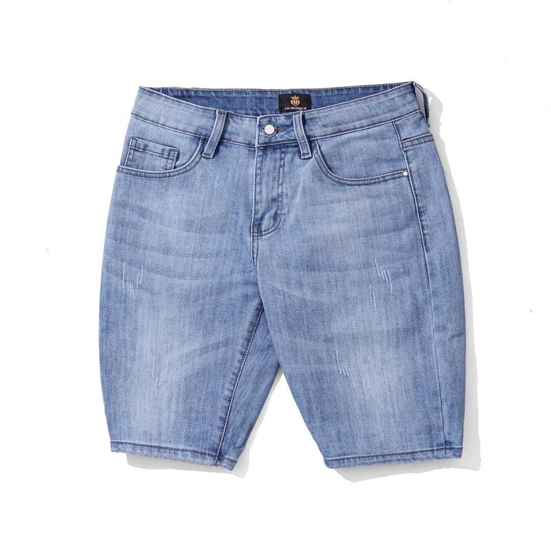 Quần short jean nam co giãn THFashion chất vải denim cao cấp mã TH1106 màu xanh nhạt size 28 29 30 31 32 33 35 36 Menswear Pants Có Túi