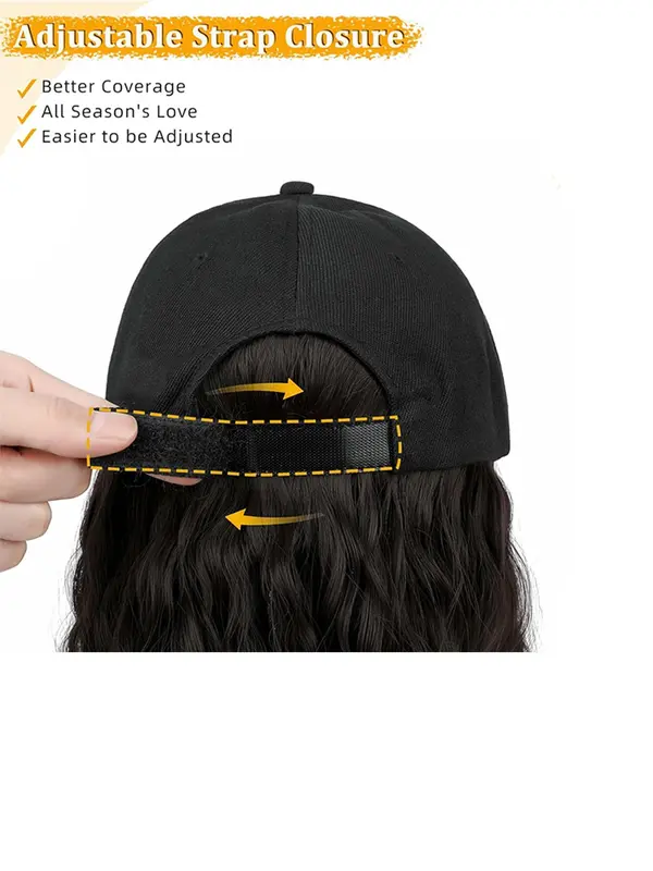 12 Inch Short Wavy Wigs for Women, Gorgeous Fluffy Wigs with Baseball Cap, Synthetic Full Machine Wigs for Party, Daily Use 5