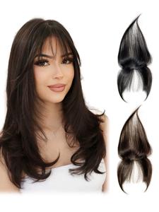 Human Hair Bangs, Natural Looking Clip in Hair Extension, Lightweight Clip in Hair Extensions, Easy to Use Hair Extensions for Women