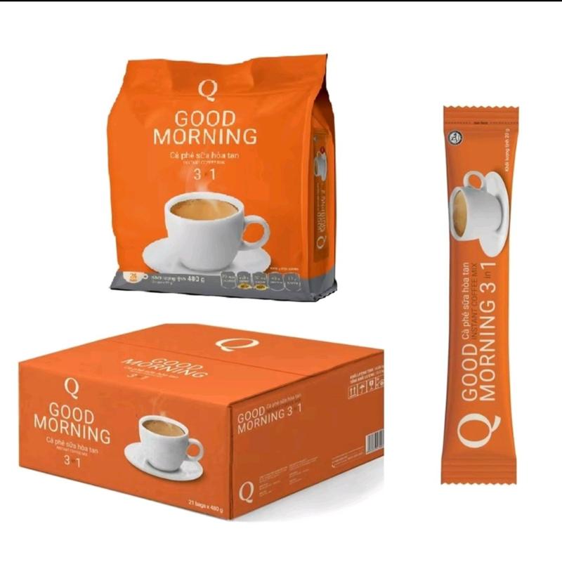  Combo 6 bịt Cafe sữa Trần quang Goodmorning   mỗi bịt 24 gói ×20g   Coffee Cà Phê Socola trúc bạch cafe goodmorning 