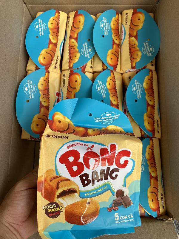 1Túi Bánh Con Cá Bống Bang nhân Mochi Socola Đậu Đỏ (145g) crispy  chocolate chip cookie Snack Ăn Vặt Food Nho