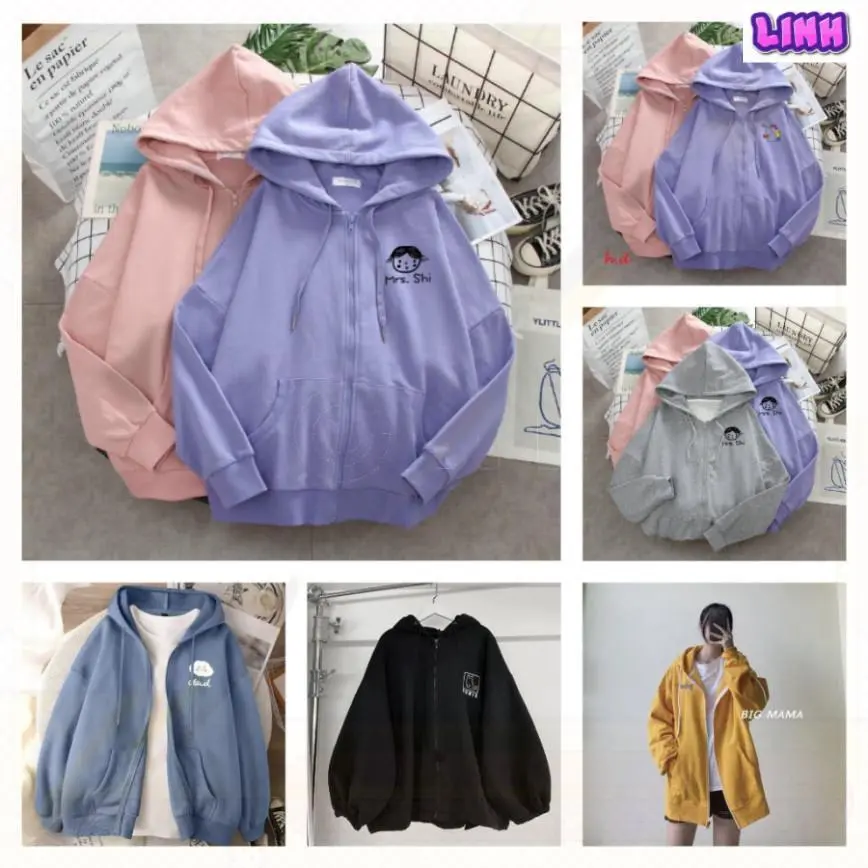 [FREESHIP]{XẢ KHO} ÁO HOODIE KHÓA, HOODIE MŨ VÀ NỈ CỔ TRÒN HÀNG ĐẸP  NGỌC LINH FASHION
