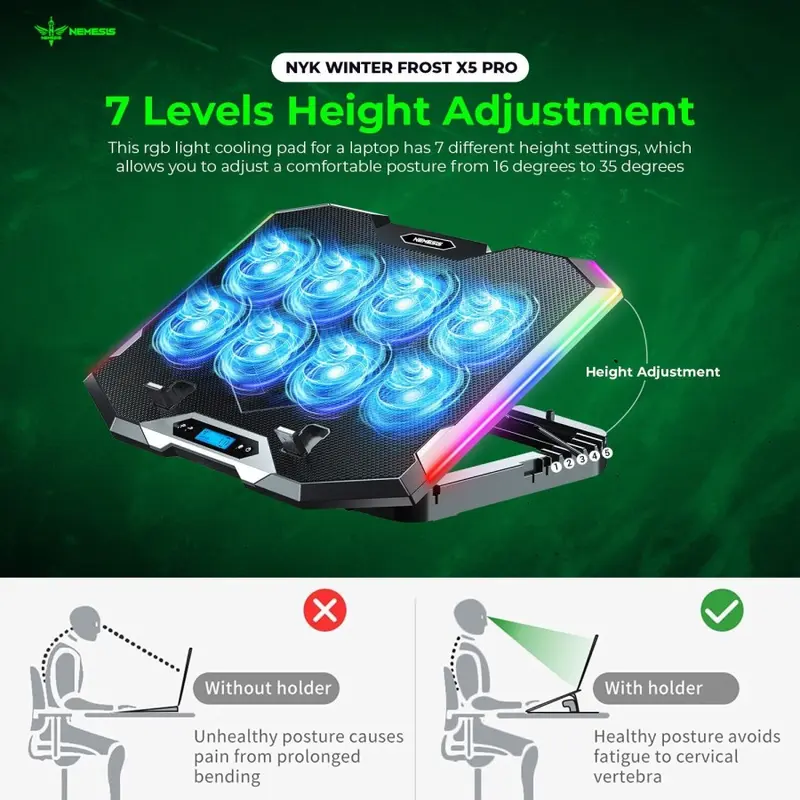 NYK Nemesis X5 Pro Winterfrost Cooling Fan Pad Pendingin Laptop 1