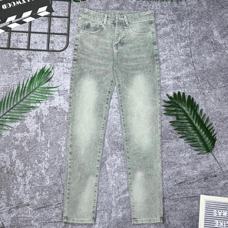 Quần jean nam xám trơn cao cấp sang trọng trẻ trung co giãn tốt Menswear Cotton Pants