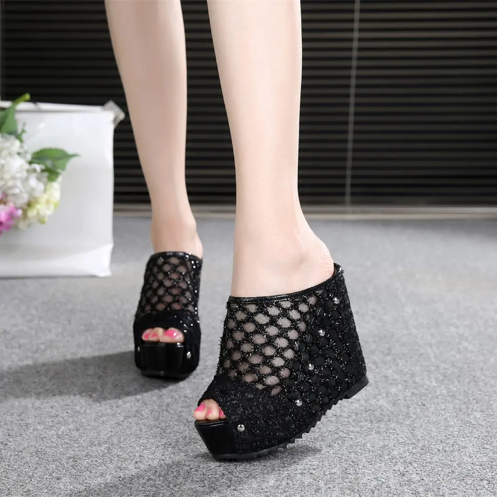 Dép Lưới Đế Xuồng Tăng Chiều Cao Êm Chân AG69 - Hàng Quảng Châu Cao Cấp