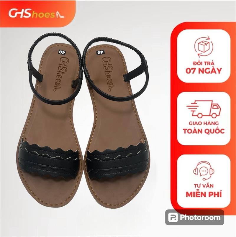 Product Introduction of GHShoes VD03 - Giày sandal nữ quai lượn sóng mũi tròn đi học đi chơi DéP đi chơi đi làm Chân đế phẳng (1 cm trở xuống) Dép xăng đan Jean Đế Bằng dép  nữ ngang thấp 1402 20