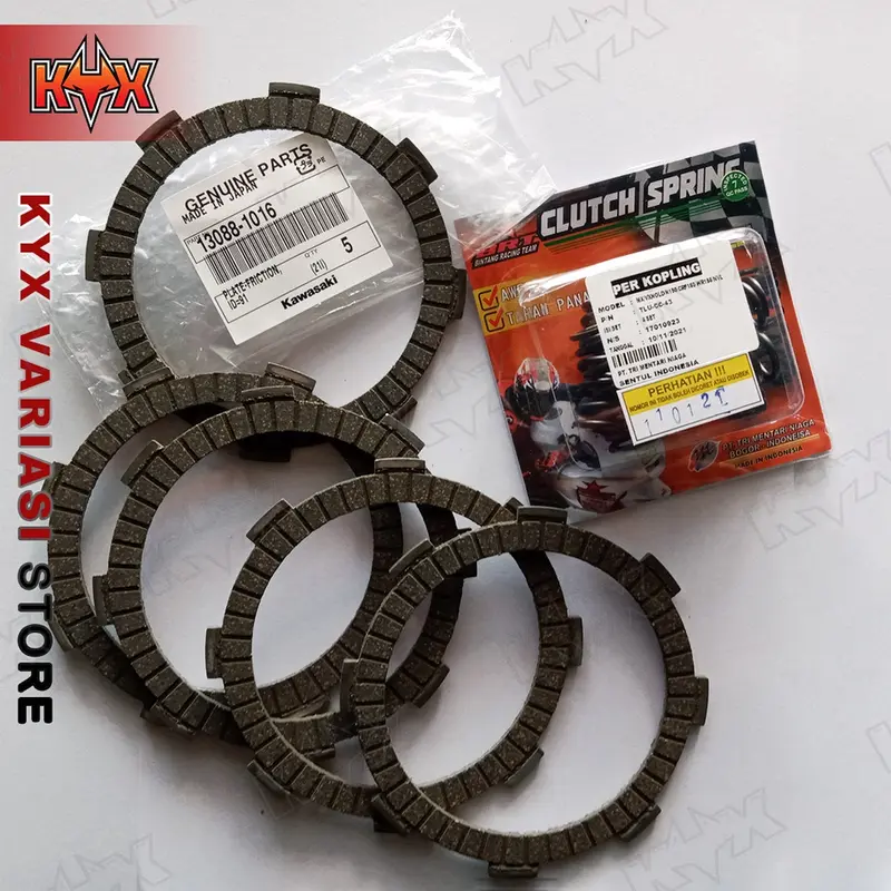 PAKET KAMPAS KOPLING KX 85 ORI DENGAN PER MERK BRT UNTUK CRF 150 KLX DTRACKER 150 PNP TANPA RUBAHAN Mesin Motor Asli Motorcycle 1