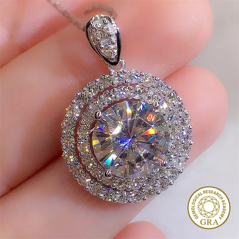 [Free GRA Certificate] S925 Silver Moissanite Necklace Jewelry