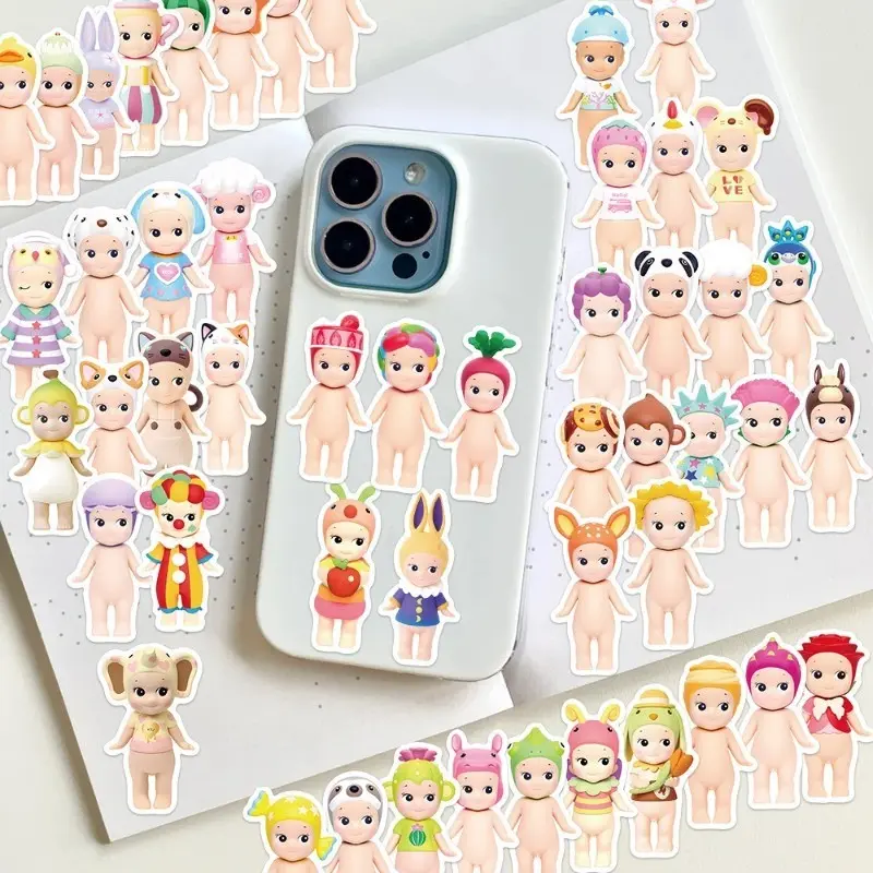 100pcs Cartoon Kawai Sonny Angel Stickers for Phone Laptop Diary Guitar Suitcase Graffiti Waterproof Sticker Decals Kids Toy