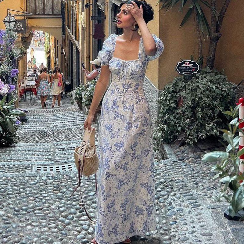 Sexy Vacation Lace Up Backless Square Neck One Step Skirt Dresses Sexy Vacation Lace Up Backless Square Neck One Step Skirt Dresses