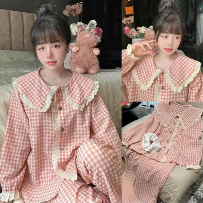  BỘ   TIỂU THƯ KẺ   TAY DÀI + Quần Dài  Bigsize 55-90kg Nữ 