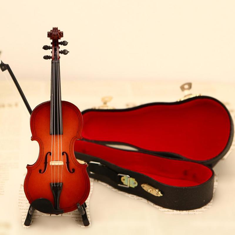 Product Introduction of Handmade Violin Model Decoration Collection Model Gifts With Stand Miniature Musical C7N1 28