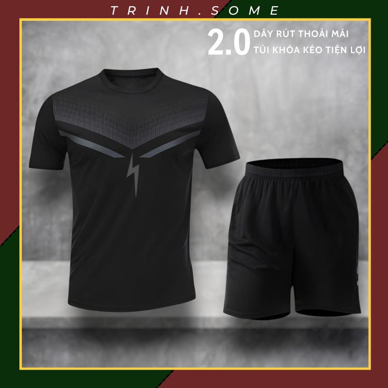 Bộ Đồ, Set Quần Áo Thể Thao Nam Nữ, Sport Tập Thể Dục Chạy Bộ Tập Gym, Top, Không Bai Nhão, Bền, Mát Mẻ, Cầu Lông, Gym, Bóng Đá. Mã: TM.05