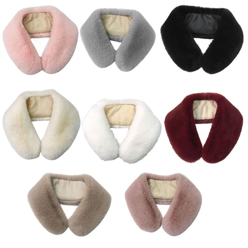 Product Introduction of Cross Collar Clothes Accessories Plush Neck Collar Neck Wrap Warm Fake Collar Soft Fashion Women Lady Scarf Winter 8