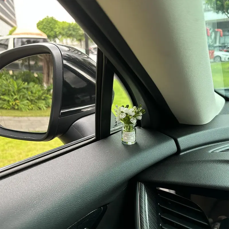 Car Air Outlet Flower Ornament, 1 Count Car Interior Decoration, Mini Flower Car Decoration, Universal Car Center Console Decoration, Gift for Boyfriend, Fiat 500 Accessories 4