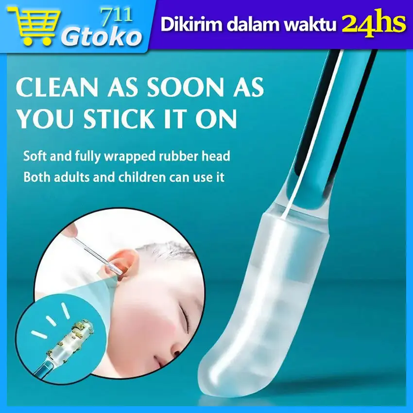 24Pcs Silicone Earpick Pembersih Telinga Silikon Tidak Melukai Telinga / Alat Pembersih Telinga Bayi Anak Dewasa Earpick Teling