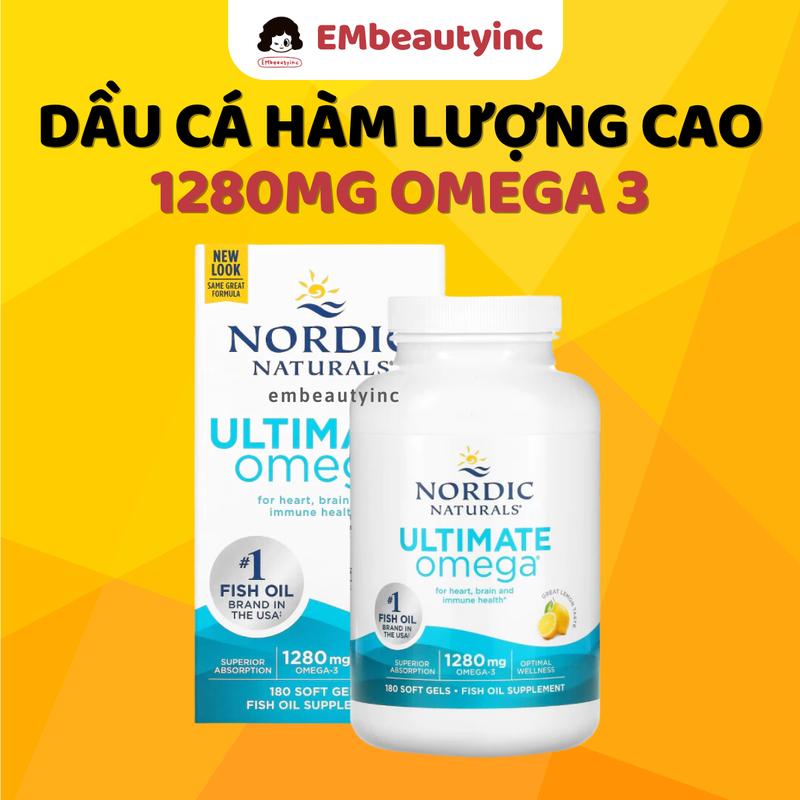 Dầu Cá Nordic Naturals Ultimate Omega 3 - Hộp 60 Viên / 180 Viên