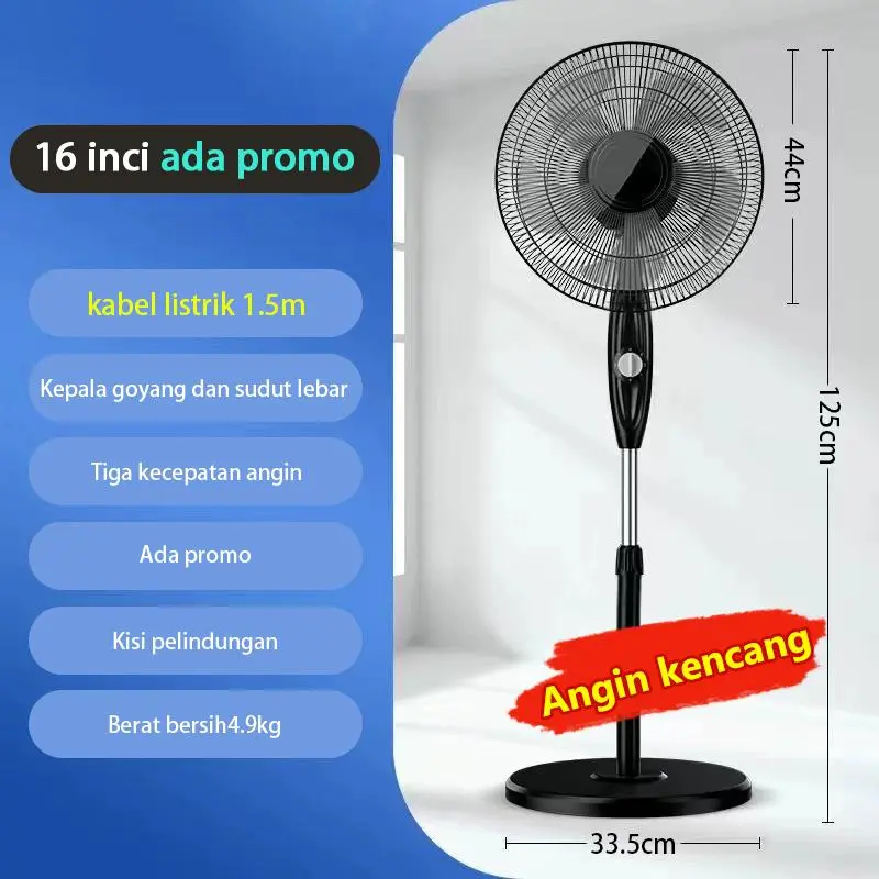 Tingis Kipas, Kipas Lantai Kebisingan rendah dan hemat energi Pasokan udara sudut lebar 5 bilah, kipas listrik 16 inci kipas  yasaka  berdiri kipas  angin  sogo 18inch kipas  angin  miyako  besar kipas  angin  shishu 16  inch fans  jumbo