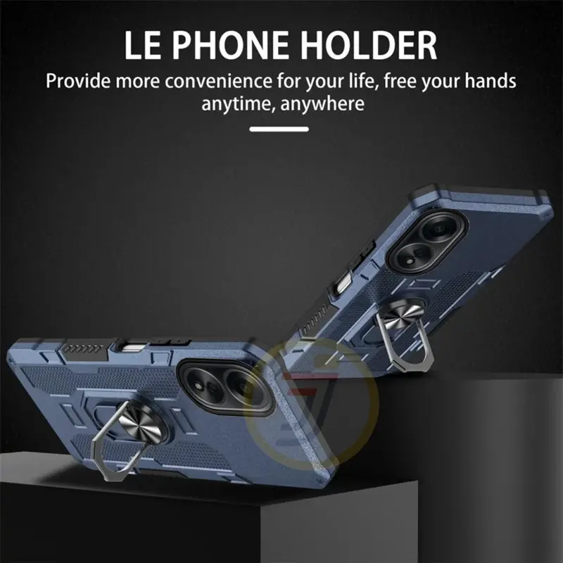 Casing Hard Case Oppo A18 Ring Armor Robot Case Kickstand Hybrid/Ring Holder TPU Handphone Hardcase Lentur 1