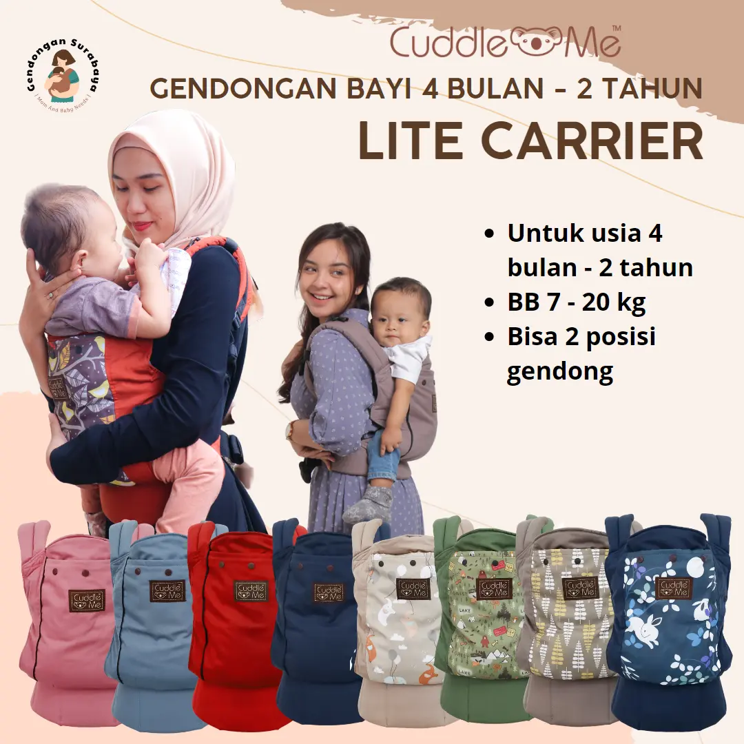 CuddleMe Lite Carrier Gendongan Bayi SSC Ergonomis M-Shape