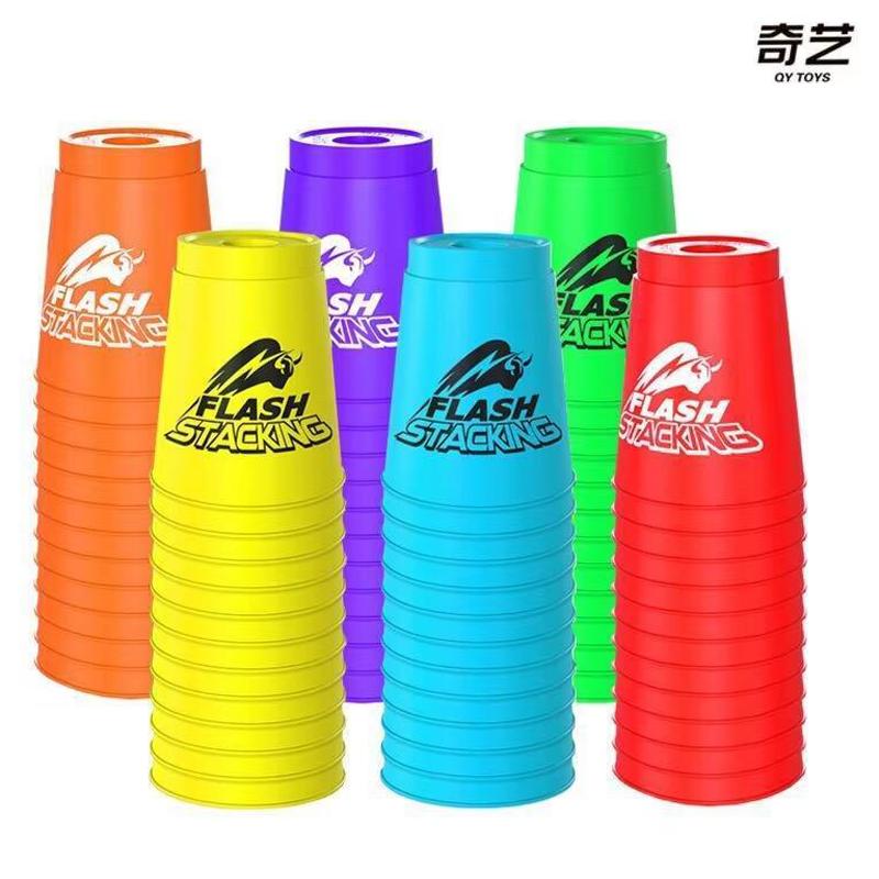 Qiyi 12 PCS Flash Stacking Cups Children Quick Stack Speed Training ...