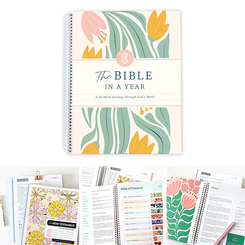 The Bible In A Year: A 52-Week Study Through Gods Word - Spiral Bible ...