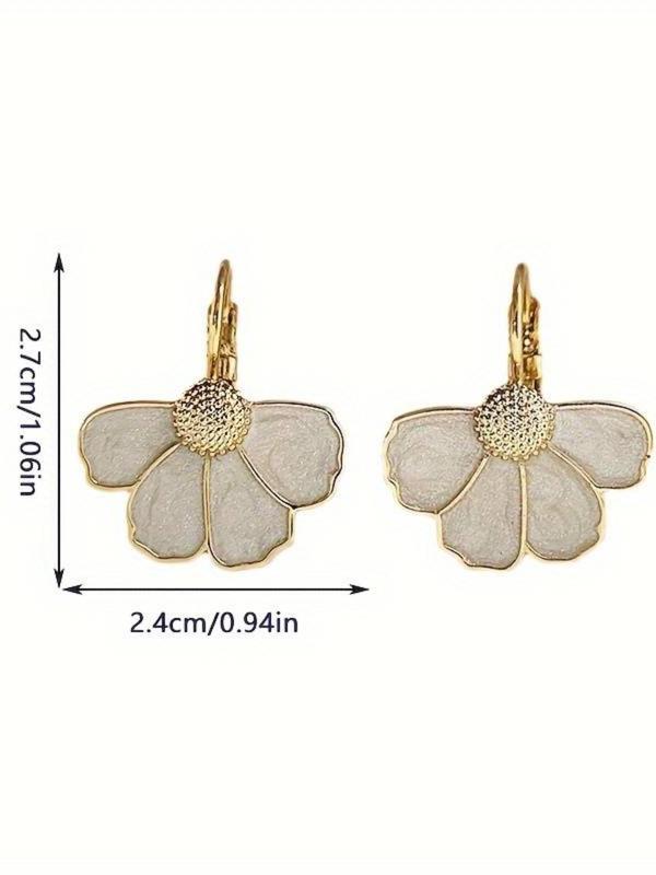 Flower Design Dangle Earrings, Fashionable Jewelry for Women & Girls, Trendy All-match & Exquisite Jewelry for Birthday Gift 1