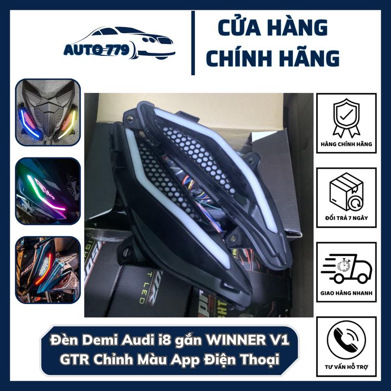 BỘ ĐÈN DEMI AUDI I8 GẮN CHO XE WINNER V1 / GTR CHỈNH MÀU BẰNG APP BLUETOOTH - LỖI 1 ĐỔI 1 BẢO HÀNH BỞI AUTO779
