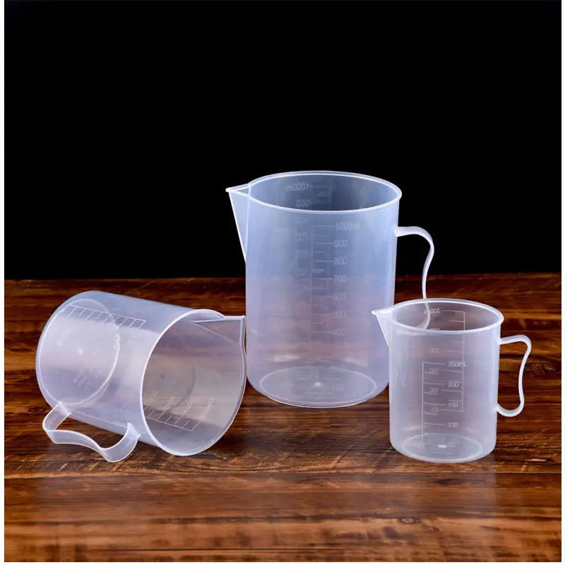 Gelas Takar Plastik Bening 100ml, 250ml, 500ml, 1000ml, 2000ml Gelas Ukur Transparan - Jug - Teko 1