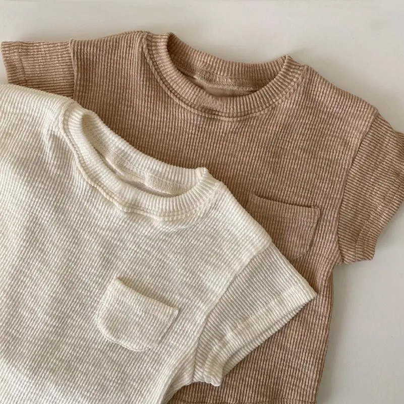 Baby Clothes Summer Thin boy's and girl's Baby Short Sleeve Top Soft Elastic Base Shirt Children's Half Sleeve T-shirt Trendy