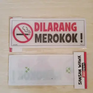 AKRILIK SIGN BOARD DI LARANG MEROKOK