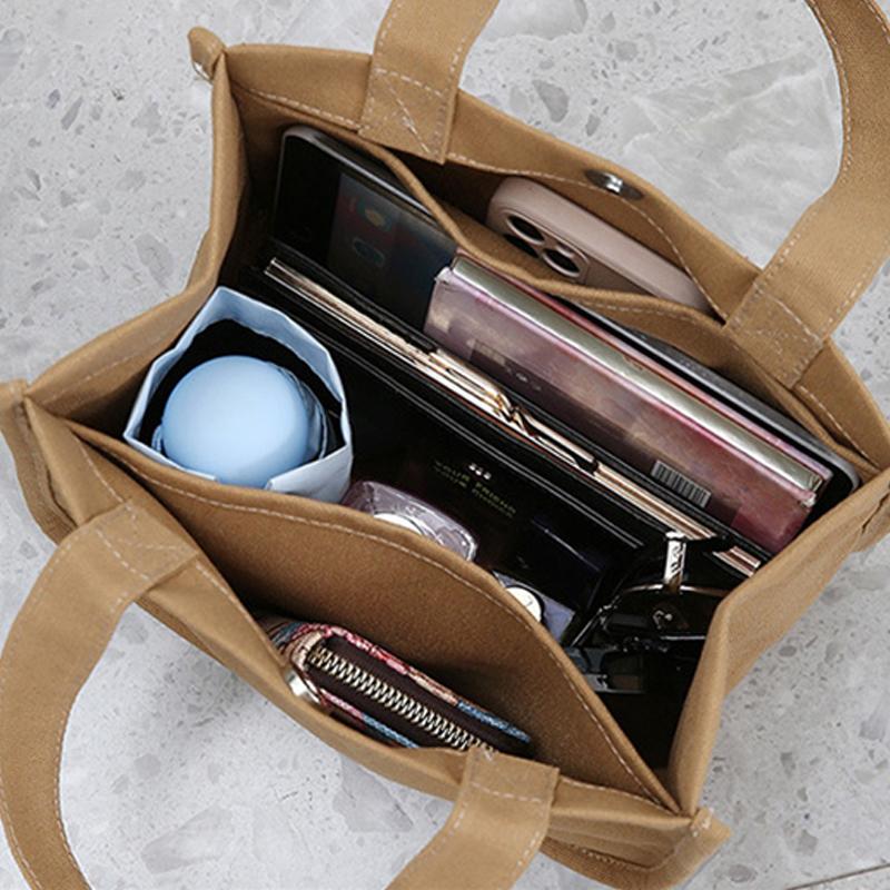 Product Introduction of Cartoon Cute Printed Pattern Canvas Handbag Office Worker Lunch Bag Tote Bag Picnic Drink Bag Portable Outdoor Food Bags 18