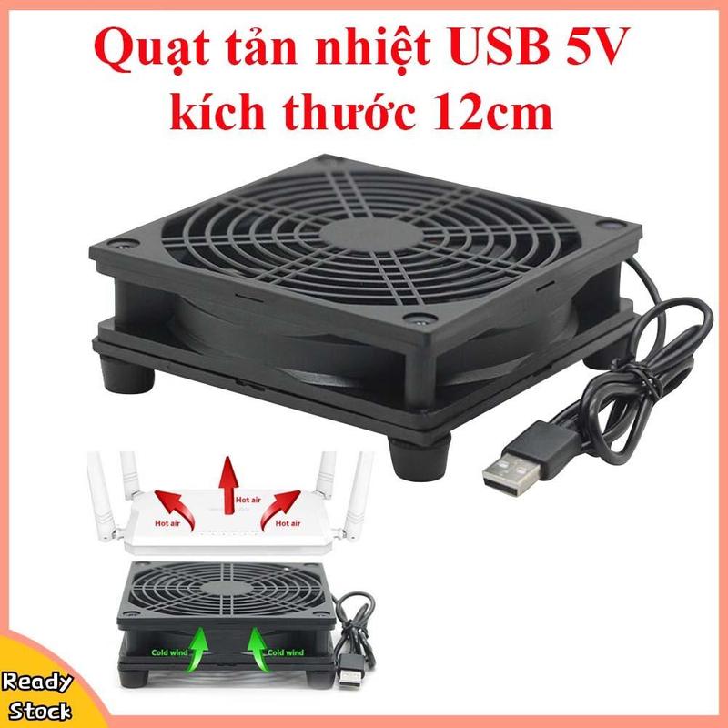 Quạt tản nhiệt USB 5V 6CM , 12CM cho bộ định tuyến Router , Set-Top Box - Tiết…
