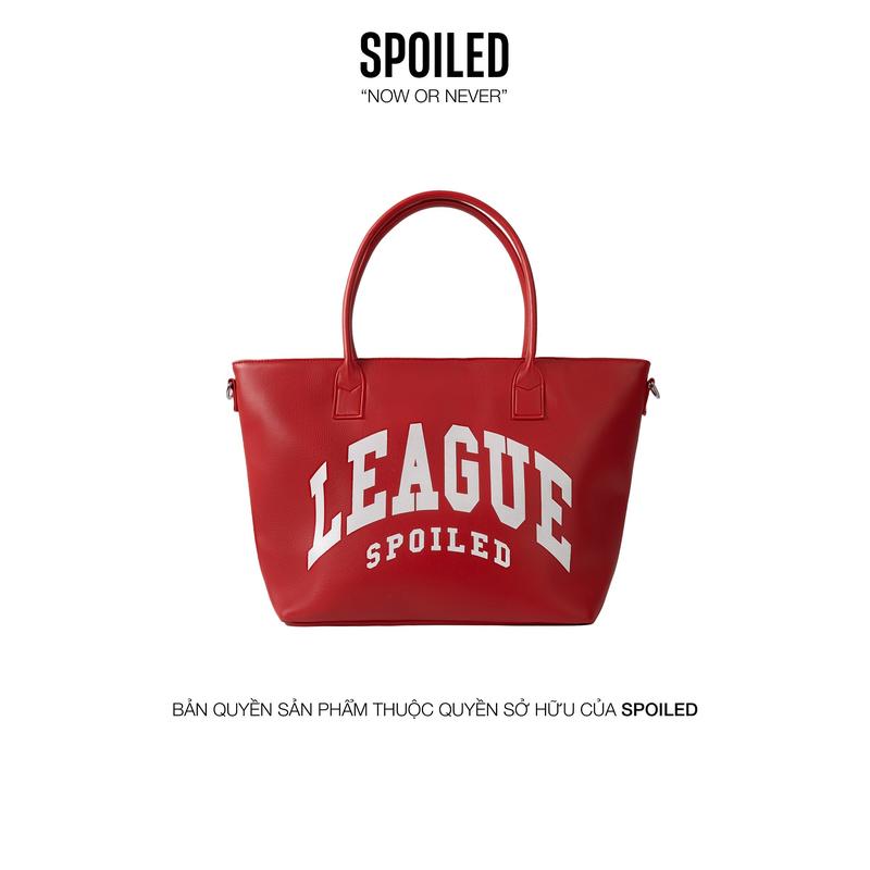 Túi Tote SPOILED cỡ lớn League Da PU cao cấp Đỏ