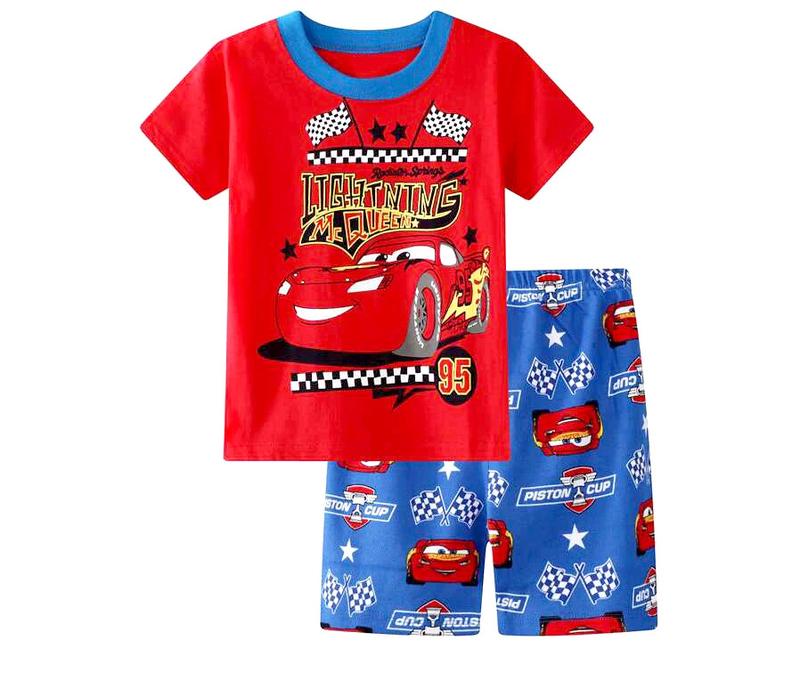 Product Introduction of New Summer Kids Pyjamas Children Sleepwear Baby Set Boys Girls Cars Short sleeved Pijamas Cotton Nightwear Clothes Pajamas Sets 3
