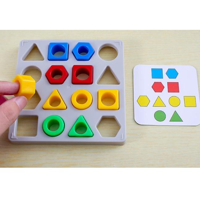 Mainan Anak SHAPE MATCHING 777-127 Mainan Board Game Edukasi Puzzle Geometris Anak 4