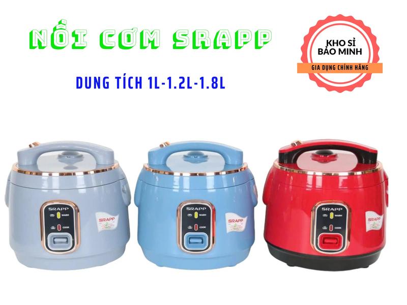 Nồi cơm SRAPP nấu cơm CHÍNH HÃNG bảo hành 12 tháng Cooker Nồi Cơm Điện Nấu Ăn